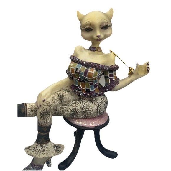 Alley Cats Margaret Le Van Lushus Martini Ornament Retired Collectible 3” Rare - Picture 9 of 11